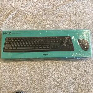Logitech MK120 Wired Keyboard and Mouse Combo USB Plug and Play Black 920-002478